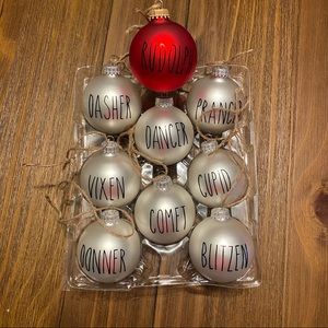 Farmhouse Skinny Font Reindeer ornaments